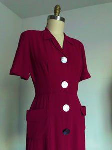 vintage 1940s pink dress {m}