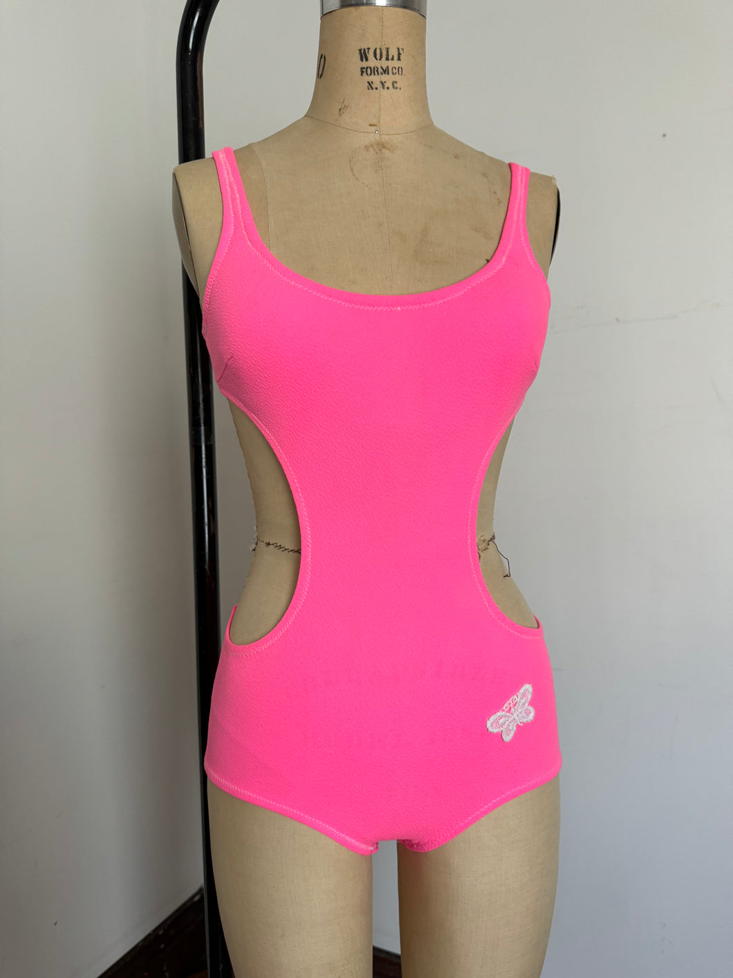 vintage 1960s pink swimsuit {xs}