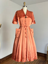 Load image into Gallery viewer, vintage 1950s liquid satin dress {xs}