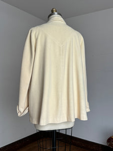 vintage 1950s cream cropped swing coat {up to XL}