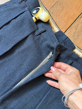 Load image into Gallery viewer, vintage 1950s wool trousers with watch pocket and subtle fleck 30&quot;W