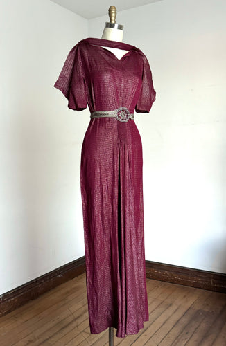 vintage 1930s metallic lamé dress {xs/s}