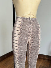 Load image into Gallery viewer, vintage 1960s snakeskin pant set tunic mini dress and pant set {xs}
