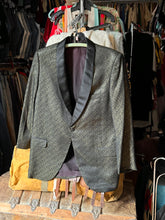 Load image into Gallery viewer, vintage 1950s shimmery satin brocade tuxedo jacket