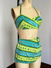 Load image into Gallery viewer, vintage 1950s green cotton bikini {s-m}