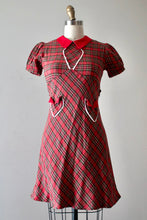 Load image into Gallery viewer, vintage 1940s red plaid dress