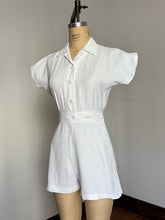 Load image into Gallery viewer, vintage 1940s white romper playsuit {s}