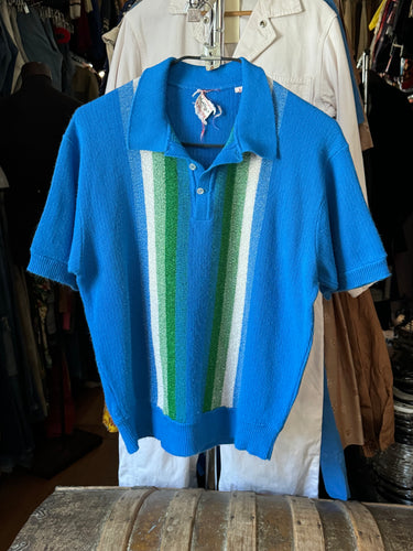 vintage 1950s 60s knit polo shirt