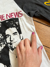 Load image into Gallery viewer, vintage 1980s Huey Lewis &amp; the News w/ Doug and the Slugs raglan t shirt