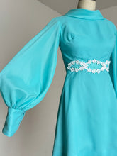 Load image into Gallery viewer, vintage 1960s blue baby doll mini dress {xxs}