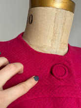 Load image into Gallery viewer, vintage 1940s fuchsia pink wool jacket {XXL}