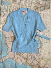 Load image into Gallery viewer, vintage 1970s fuzzy wrap sweater top {m}