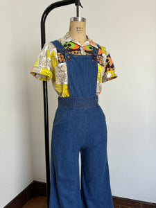 vintage 1970s denim overalls {s}