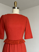 Load image into Gallery viewer, vintage 1960s orange wool dress {xs}