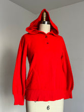 Load image into Gallery viewer, vintage 1960s faux mohair red sweatshirt sweater {s}