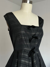 Load image into Gallery viewer, vintage 1950s black &amp; gold party dress {m}