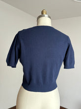Load image into Gallery viewer, vintage 1950s cashmere Nautical cardigan {s-m}