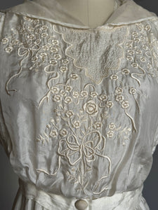 antique Edwardian silk white gown {xs}