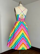 Load image into Gallery viewer, vintage 1970s rainbow sun dress {xs}