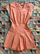 Load image into Gallery viewer, vintage 1940s peach romper playsuit {s/m}