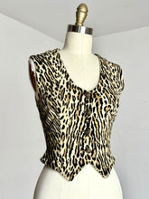 Load image into Gallery viewer, vintage 1950s leopard print vest top {s}