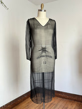 Load image into Gallery viewer, vintage 1920s black sheer silk dress {m}