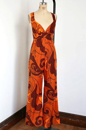 vintage 1970s psychedelic jumpsuit