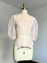 Load image into Gallery viewer, vintage 1950s sheer pink blouse {xs/s}