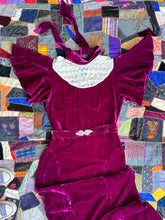 Load image into Gallery viewer, vintage 1930s purple pink velvet evening gown {s}