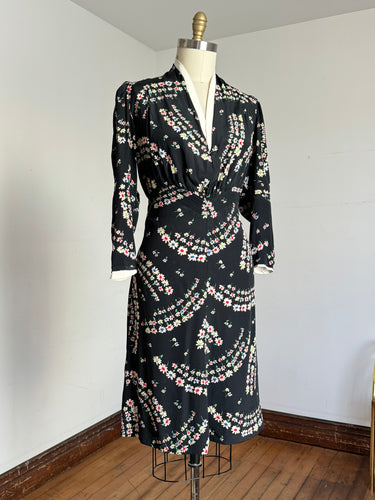 AS-IS vintage 1930s floral dress {L}