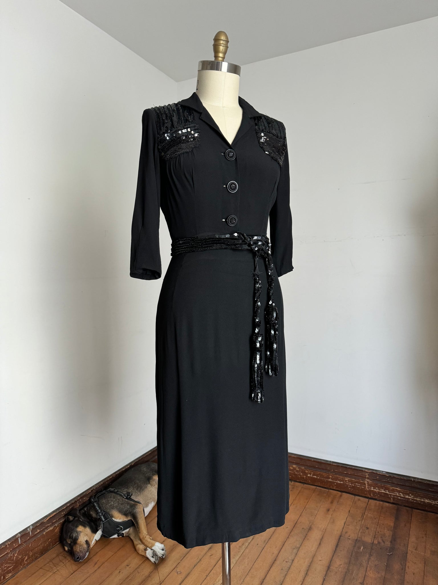 vintage 1940s sequin dress {s/m} AS-IS Trunk of Dresses vintage 1940s sequin dress {s/m} AS-IS Trunk of Dresses