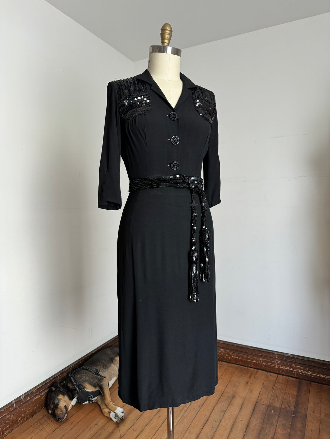 vintage 1940s sequin dress {s/m} AS-IS