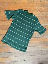 Load image into Gallery viewer, NOS vintage 1960s green striped t-shirt