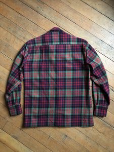vintage 1950s unique wool plaid jacket shirt