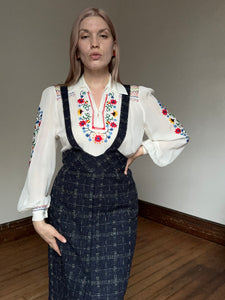 vintage 1940s embroidered folk blouse {m/l}