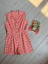Load image into Gallery viewer, vintage 1950s pink cotton romper {M/L}