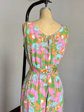Load image into Gallery viewer, vintage 1960s floral jumpsuit {xs-L}