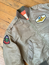 Load image into Gallery viewer, vintage 1980s does 40s flight jacket with Indiana speedway patch