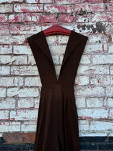 Load image into Gallery viewer, vintage 1940s brown wool overalls {xxs} JUNIORS