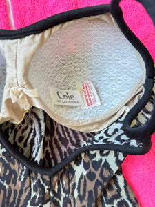 vintage 1960s LEOPARD Cole of California swimsuit {xxs}