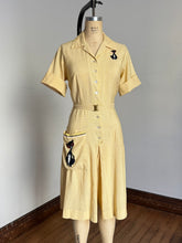 Load image into Gallery viewer, vintage 1960s novelty cats jumpsuit {m}