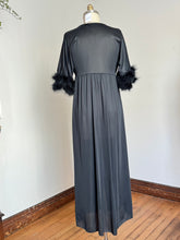 Load image into Gallery viewer, vintage 1960s black sheer negligée {L}