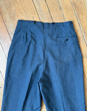 Load image into Gallery viewer, RARE vintage 1950s extra high waisted wool casual Hollywood trousers 34&quot;/35&quot;W