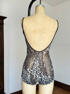 vintage 1960s LEOPARD Cole of California swimsuit {xxs}