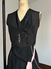 Load image into Gallery viewer, vintage 1930s silk beach pyjamas jumpsuit {s}