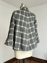 Load image into Gallery viewer, vintage 1950s grey cropped swing coat {up to XL}