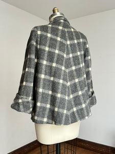 vintage 1950s grey cropped swing coat {up to XL}