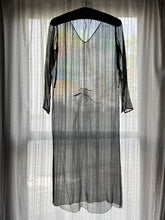 Load image into Gallery viewer, vintage 1920s black sheer silk dress {m}