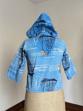 Load image into Gallery viewer, vintage 1960s nautical sail boat jacket with hood {XL}
