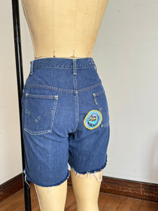 vintage 1960s big E LEVIS for gals cut off denim shorts